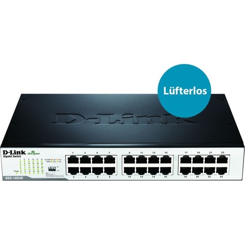 D-Link DGS-1024D 24 Ports Ethernet Switch - Gigabit Ethernet - 10Base-T, 10/100/1000Base-T - 2 Layer Supported - 37.50 W P