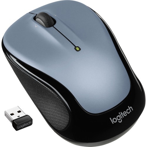Logitech M325 Laser Wireless Mouse - Optical - Wireless - Radio Frequency - 2.40 GHz - Silver - 1 Pack - USB - 1000 dpi - 