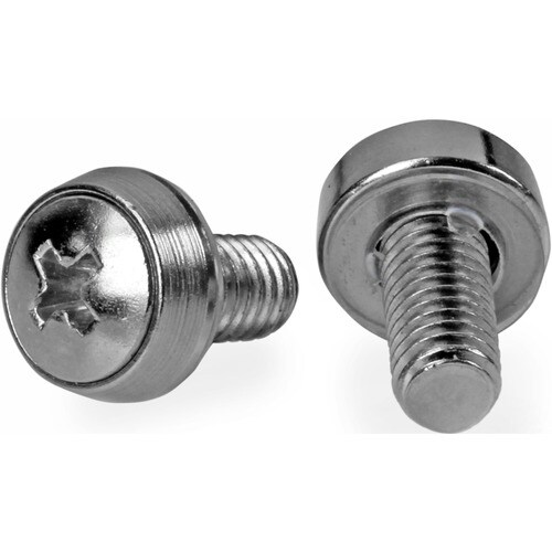 StarTech.com 50 Pkg M6 Mounting Screws for Server Rack Cabinet - Rack Screw - Stainless Steel - Silver - 50 / Pack