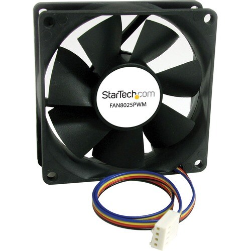 Star Tech.com 80x25mm Computer Case Fan with PWM - Pulse Width Modulation Connector - Add a Variable Speed, PWM-Controlled