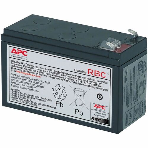 APC Replacement Battery Cartridge, Valve regulated lead–acid battery, 7Ah, 12VDC, 2-year warranty