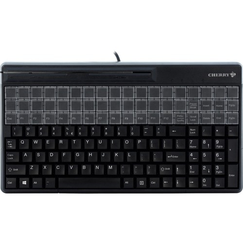 CHERRY G86-61410 POS Keyboard - QWERTY Layout - 135 Key(s) - 135 Programmable Key(s) - 54 Relegendable Key(s) - Magnetic S