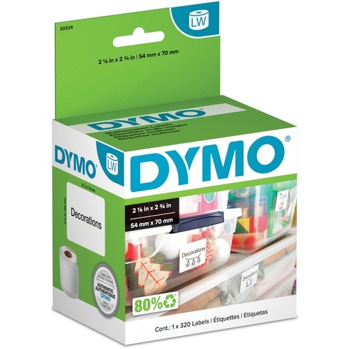 Dymo LabelWriter Large Multipurpose Labels - "2 1/8" x 2 3/4" Length - Rectangle - Direct Thermal - White - 320 / Roll - 3