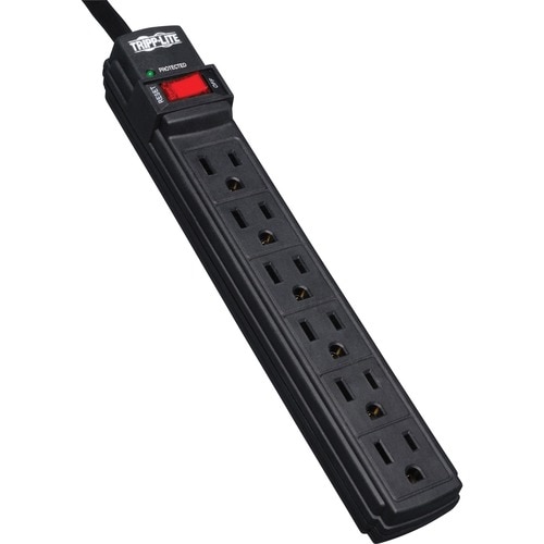 Eaton Tripp Lite Series Protect It! 6-Outlet Surge Protector, 6 ft. Cord, 360 Joules, Diagnostic LED, Black Housing - 6 x 