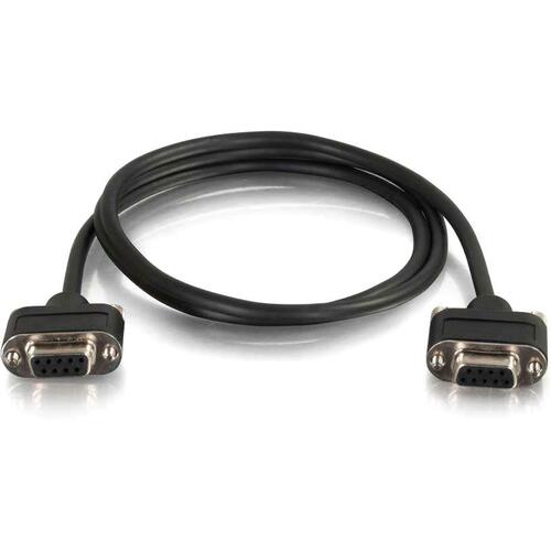 C2G 35ft CMG-Rated DB9 Low Profile Null Modem F-F - 35 ft Serial Data Transfer Cable - First End: 1 x 9-pin DB-9 RS-232 Se