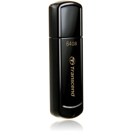 Transcend JetFlash 350 64 GB USB 2.0 Flash-Laufwerk - Schwarz - 15 MB/s Read Speed - 11 MB/s Write Speed - 30 Jahr(e) Gara