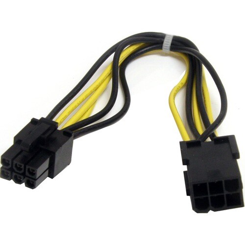 StarTech.com Cavo di estensione alimentatore PCI Express 6 pin 20 cm - Per Scheda PCI Express - PCI-E / PCI-E - Nero - 1 U