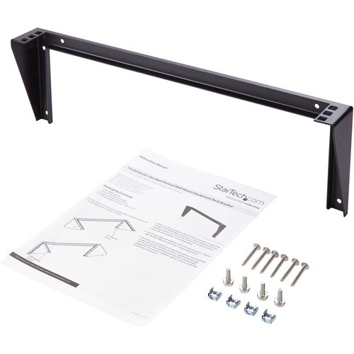 StarTech.com Staffa rack in acciaio 19" 1U per montaggio attrezzature a parete verticale - 56,70 kg Capacità di carico - 1