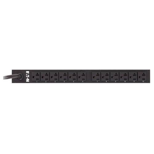 Eaton Basic rack PDU, 1U, 5-20P input, 1.92 kW max, 100-127V, 16A, 10 ft cord, Single-phase, Outlets: (12) 5-20R - Basic -