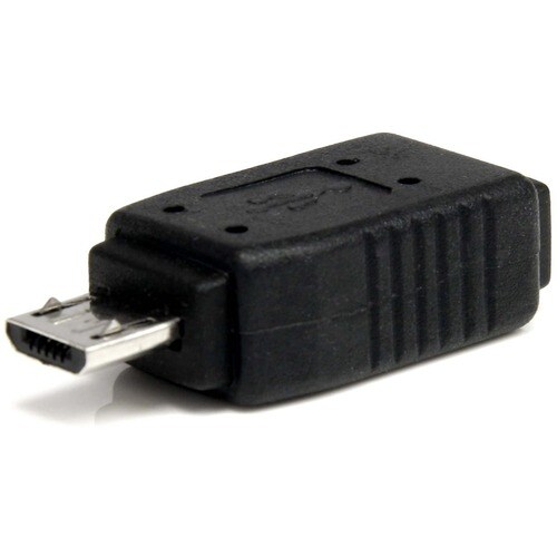 StarTech.com Adattatore Micro USB a Mini USB 2.0 M/F - Nickel Connettore - Nero