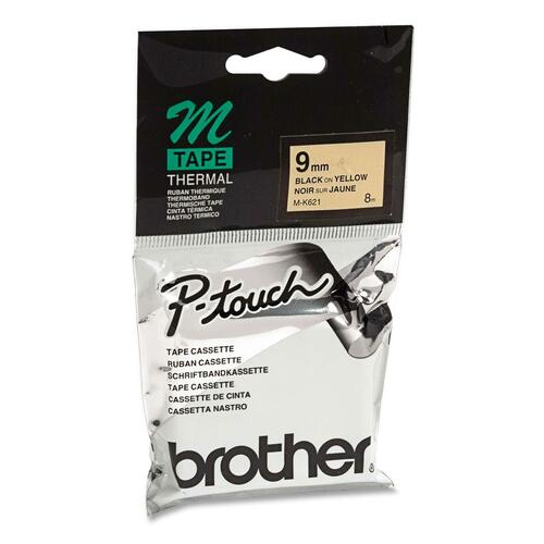 Brother MK-621 Label Tape - 9 mm Length - Direct Thermal - Yellow