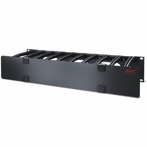APC NetShelter Cable Management, Horizontal Cable Manager, 2U, Single Side with Cover, Black, 482.6 x 88.9 x 165.1 mm - Ca
