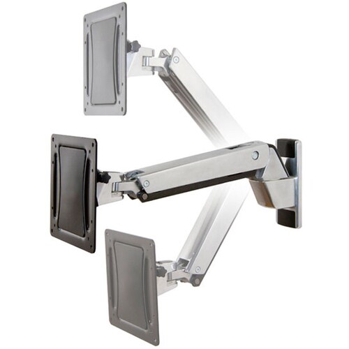 Ergotron Mounting Arm for Flat Panel Display - Polished Aluminum, Black - 76.2 cm to 139.7 cm (55") Screen Support - 18.14