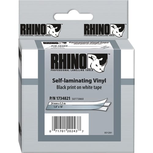 Etiquette pour Câbles Dymo - 25,40 mm Largeur - Rectangle - Transfert thermique - Blanc - Vinyle - Résistant à l'abrasion,