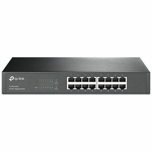 TP-Link TL-SG1016D 16 Ports Ethernet Switch - Gigabit Ethernet - 10/100/1000Base-T - 2 Layer Supported - 9.95 W Power Cons
