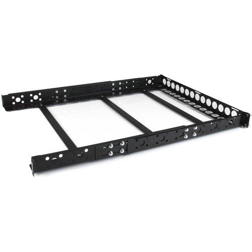 StarTech.com 1U Fixed 19" Adjustable Depth Universal Server Rack Rails - 25.00 kg Load Capacity - Steel - Black