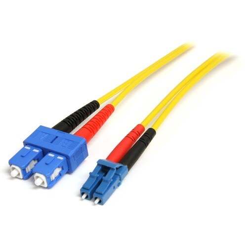 StarTech.com 1m Fiber Optic Cable - Single-Mode Duplex 9/125 - LSZH - LC/SC - OS1 - LC to SC Fiber Patch Cable - 2 x LC Ma