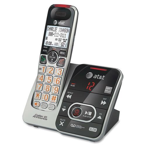 AT&T CRL32102 DECT 6.0 1.90 GHz Cordless Phone - Silver - 1 x Phone Line - Answering Machine