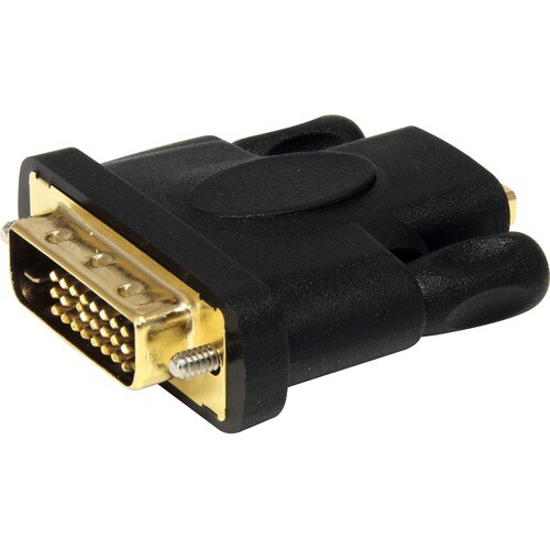 StarTech.com HDMI® auf DVI Adapter - DVI-D (25 pin) (Stecker) zu HDMI (19 pin) (Buchse) - Golden Anschluss - Schwarz