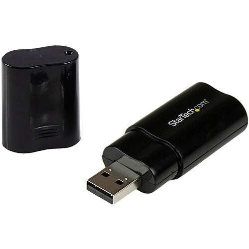 StarTech.com USB Audio Adapter - Externe USB Soundkarte - Schwarz - 1 x Typ A Stecker USB - 1 x Klinke Buchse Audioeingang