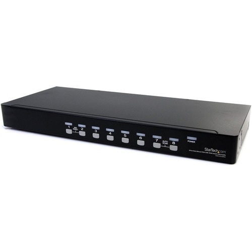 StarTech.com 8 Port Rackmount USB VGA KVM Switch - 8-fach VGA Umschalter mit Audio - 8 Computer - 1920 x 1440 - 2 x USB - 
