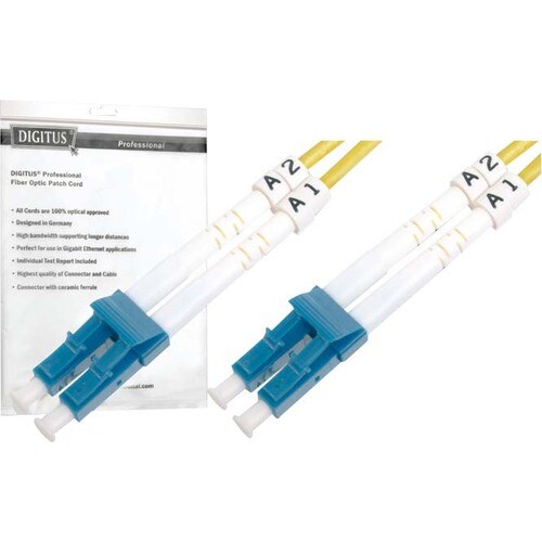 Assmann 10 m Glasfaser Netzwerkkabel - 1 - Cable for Netzwerkgerät - Patchkabel - Gelb