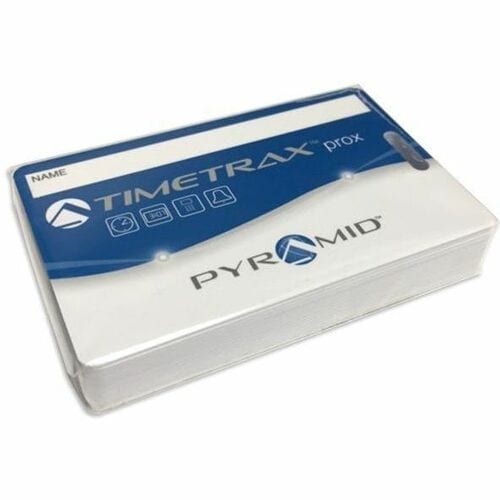 Pyramid Time Systems Employee Proximity Badges - Proximity Card - 3.63" (92.08 mm) x 2.13" (53.98 mm) Length - Blue - 15 Pack