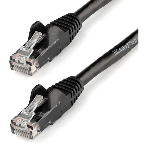 StarTech 3m CAT6 Ethernet Cable - Black Snagless Gigabit - 100W PoE UTP 250Mhz Category 6 Patch Cord UL Certified Wiring/T