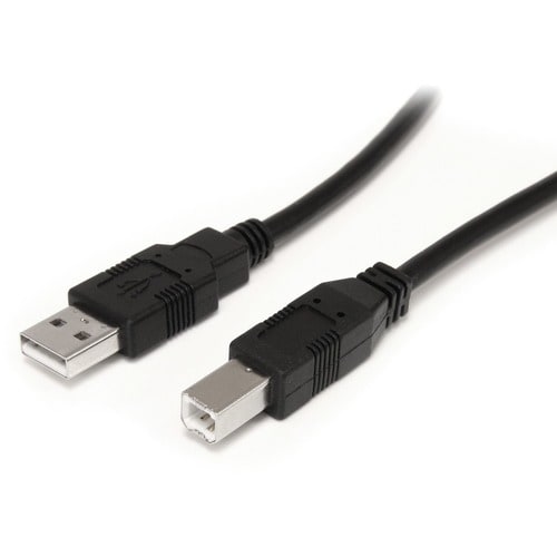StarTech.com 10m Aktives USB 2.0 A auf B Kabel - Stecker/Stecker - Schwarz - Cable for Peripheriegerät - 480 Mbit/s - Absc