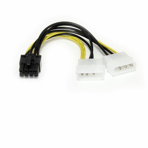 StarTech.com Câble adaptateur d'alimentation LP4 vers carte vidéo Express PCI 8 broches de 15 cm - Pour PCI Express Card -