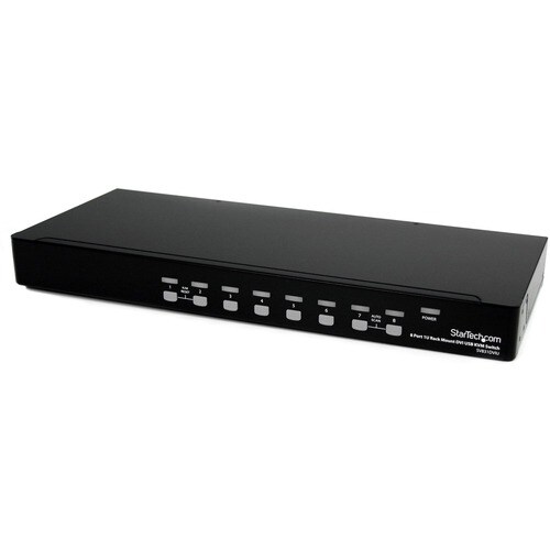 StarTech.com Switch KVM DVI USB a 8 porte montabile a rack 1U - 8 Computer - WUXGA - 1920 x 1200 - 1U - Rack-Montabile