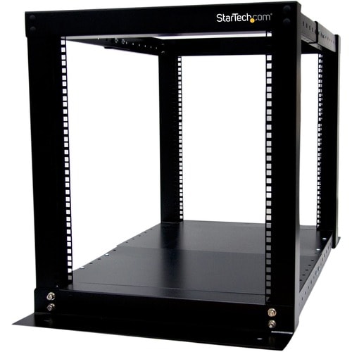 StarTech.com 12U Adjustable 4 Post Server Equipment Open Frame Rack Cabinet (4POSTRACK12) - Store your servers, network an