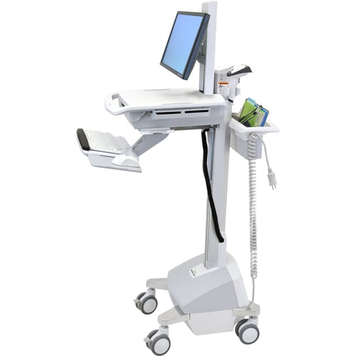 Ergotron StyleView Medizinische Warenkorb - 15,88 kg Kapazität - 4 Rollen - Plastik, Aluminium, Verzinkter Stahl - Grau, W