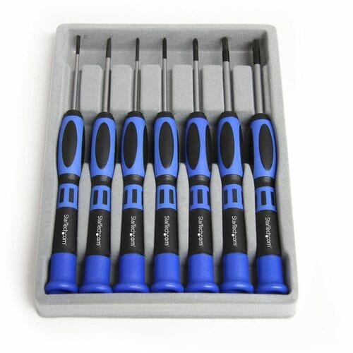StarTech.com Juego Kit Set de Destornilladores Desarmadores de Precisión 7 piezas- Torx Phillips Plano - 7 Pieza(s) - Azul