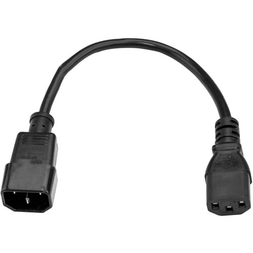 StarTech.com 2ft (0.6m) Power Extension Cord, C14 to C13, 10A 125V, 18AWG, Computer Power Cord Extension, Power Supply Ext