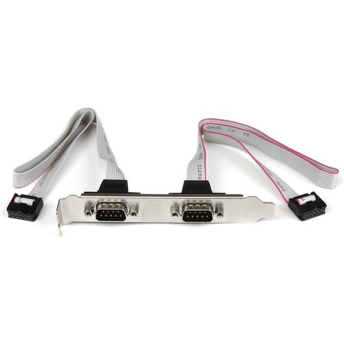 StarTech.com Staffa porta seriale DB9 16" a 2 porte a header a 10 pin - Cable for Scheda Madre, Dispositivo POS, PC - 28 A