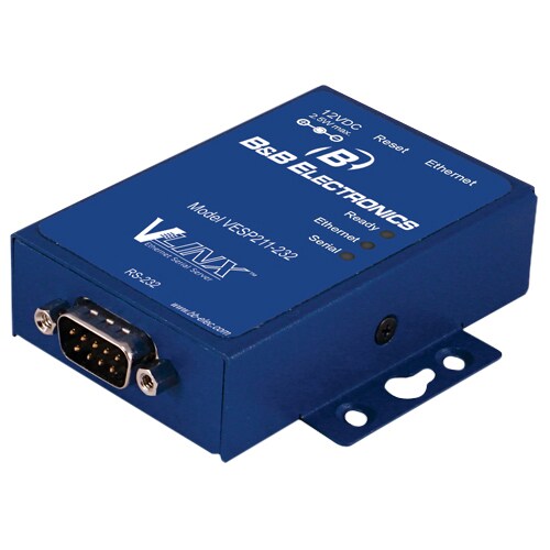 B+B SmartWorx 1 Port Mini Serial Server - 1 x Network (RJ-45) - 1 x Serial Port - Fast Ethernet - Rail-mountable
