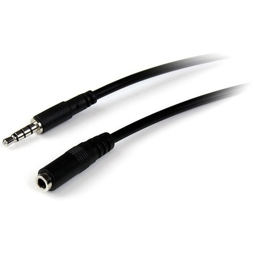 StarTech.com Câble d'extension de casque TRRS 4 positions 3,5 mm 1 m - M/F - Cable for Appareil Audio, Casque, Casque, iPh