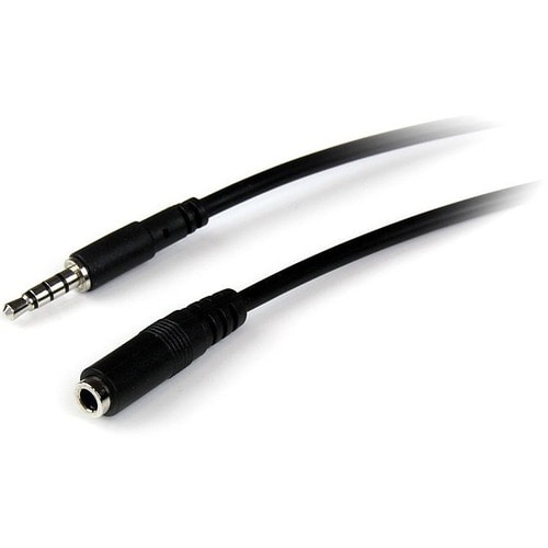 StarTech.com Câble d'extension de casque TRRS 4 positions 3,5 mm 2 m - M/F - Cable for Casque, Casque, iPhone, Téléphone p
