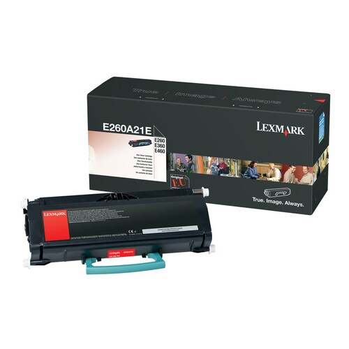 Lexmark E260A21E Original Laser Toner Cartridge - Black Pack - 3500 Pages