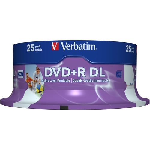 Verbatim 43667 DVD Recordable Media - DVD+R DL - 8x - 8.50 GB - 25 - 120mm