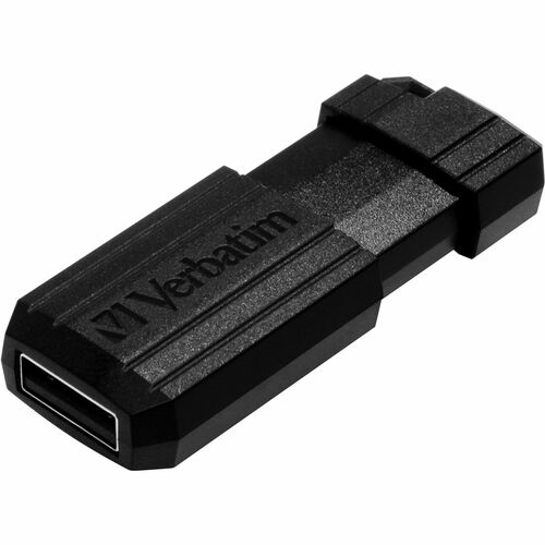 Verbatim PinStripe 16 GB USB 2.0 Type A Flash Drive - Black - 2 Year Warranty - 1 Each