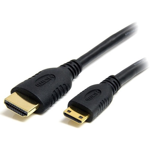 StarTech.com 1m Mini HDMI to HDMI Cable with Ethernet, 4K 30Hz High Speed Mini HDMI 1.4 (Type-C) Device to HDMI Adapter Ca