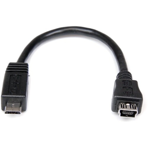 StarTech.com 15cm 6in. Micro USB to Mini USB Adapter Cable M/F - Micro USB male to Mini USB female - Micro USB to Mini USB