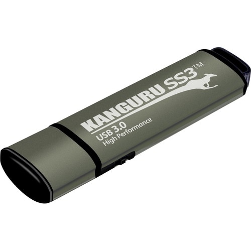 Kanguru SS3™ USB3.0 Flash Drive with Physical Write Protect Switch, 128G - 128 GB - USB 3.0 - 3 Year Warranty - TAA Compliant