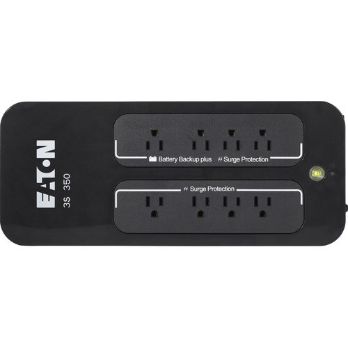 Eaton 3S UPS 350VA 200 Watt Battery Back Up 120V 8 Outlet Standby UPS NEMA 5-15P - Desktop, Mini-tower - 5 Minute Stand-by