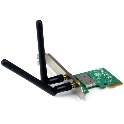 StarTech.com PCI Express Wireless N Adapter - 300 Mbps PCIe 802.11 b/g/n Network Adapter Card - 2T2R 2.2 dBi - Add high sp