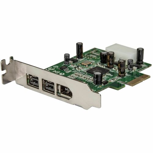 StarTech.com 3 Port 2b 1a LP 1394 PCI Express FireWire Card - Add 2 native FireWire 800 ports to your low profile/small fo