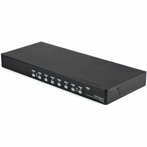 StarTech.com 8 Port 1U Rackmount USB KVM Switch Kit with OSD and Cables - 8 Computer(s) - 1 Local User(s) - 1920 x 1440 - 