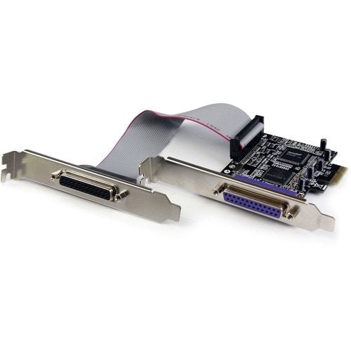 StarTech.com 2 Port PCI Express / PCI-e Parallel Adapter Card â€" IEEE 1284 with Low Profile Bracket - PCI Express x1 - PC